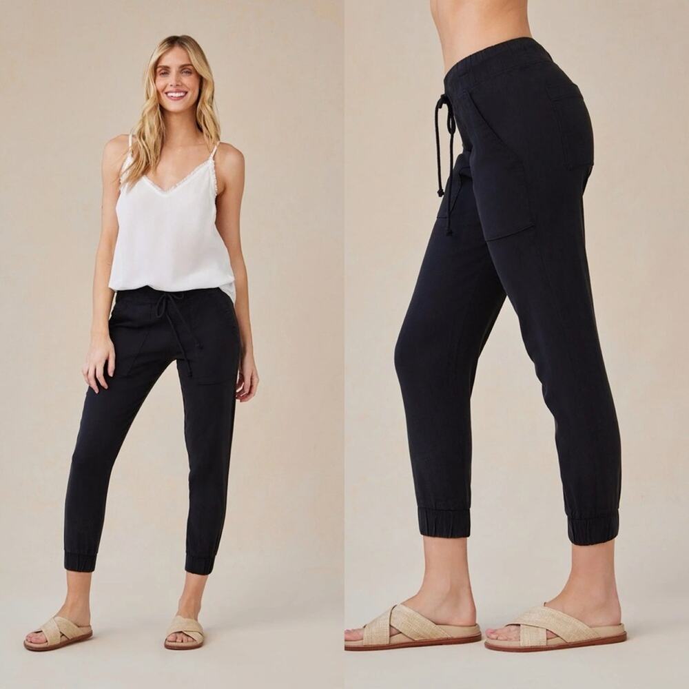 Bella Dahl Black Drawstring Jogger Pants